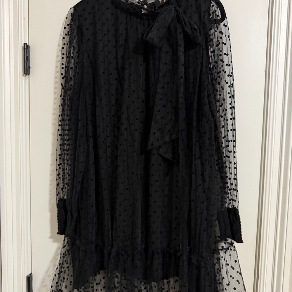 Elegant Black Long Sleeve Dress